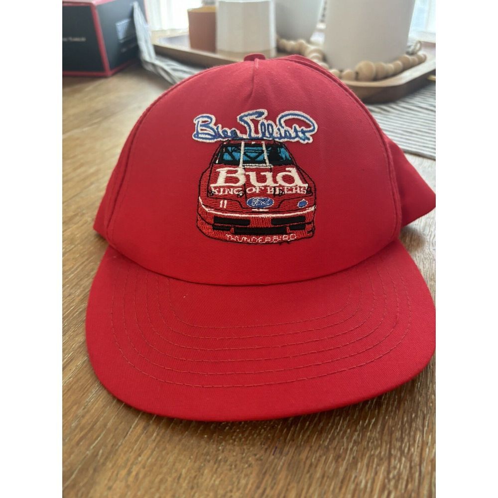 Vintage BILL ELLIOTT‎ Snapback Hat Budweiser Racing #11 NASCAR Made In USA